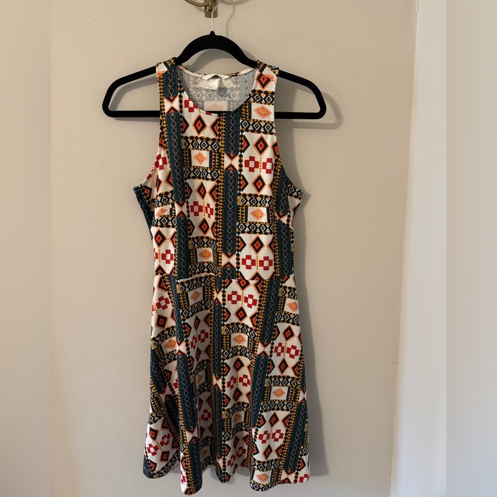 🏜️ H&M Southwest Motif Halter Sundress Midi